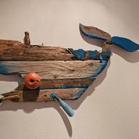 pesci in legno di recupero