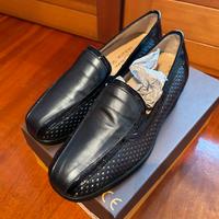 Scarpe macassini blu da signora donna 36 in pelle