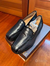 Scarpe macassini blu da signora donna 36 in pelle