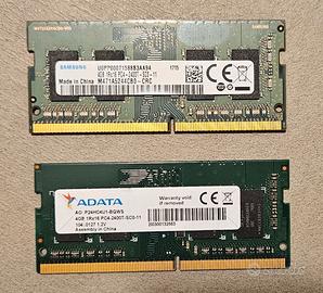 RAM DDR4 4GB+4GB SODIMM 2400MHz Samsung + ADATA