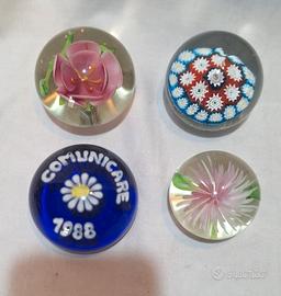 Set Fermacarte Vetro Murano Vintage -