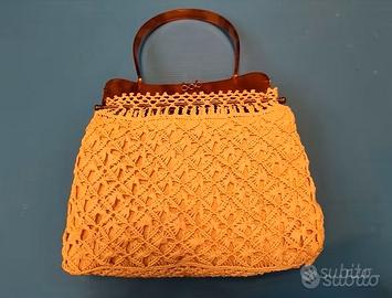 BORSA IN MACRAME' VINTAGE ANNI 80