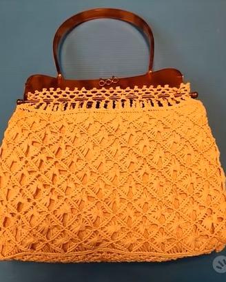 BORSA IN MACRAME' VINTAGE ANNI 80