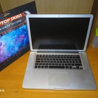 MacBook Pro 15" i7 2.4GHz 8GB RAM 750GB+pellicola