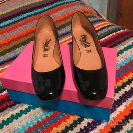 Scarpe donna in vernice nera