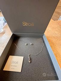 Collana e Orecchini Sophia Oro Bianco Diamante