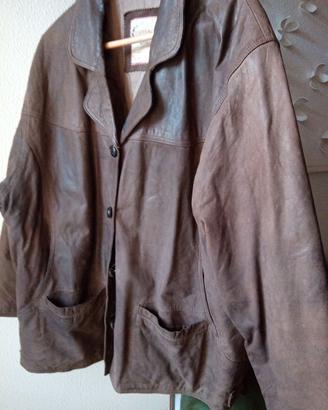 Giaccone in Pelle Scamosciata