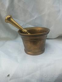 Antico mortaio da farmacista in bronzo 