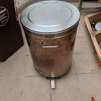 PATTUMIERA ACCIAIO INOX CON PEDALE - 120 LT 