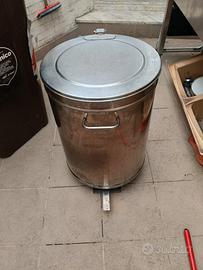 PATTUMIERA ACCIAIO INOX CON PEDALE - 120 LT 