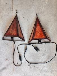 Lampade applique di metallo e pelle. Stile arabo
