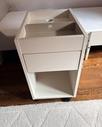 Cassettiera IKEA TONSTAD su rotelle, bianco sporco