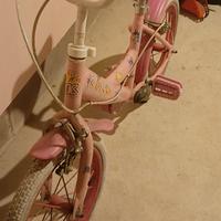 Bicicletta bimba rosa 14" + caschetto