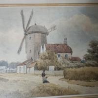 Julius Godet - Paesaggio rurale con Mulino