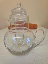 Caraffa cristallo con manico + tubo porta ghiaccio