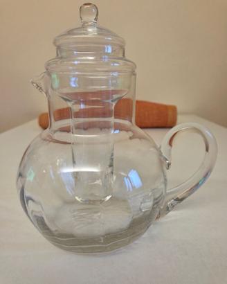 Caraffa cristallo con manico + tubo porta ghiaccio