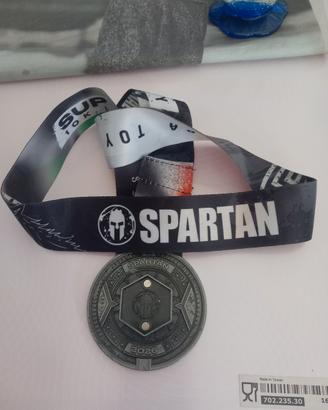 medaglia SPARTAN RACE 2026 con nastrino