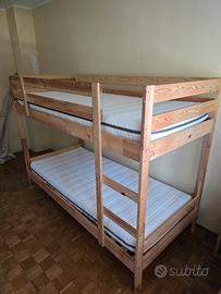 letto a castello con materassi 