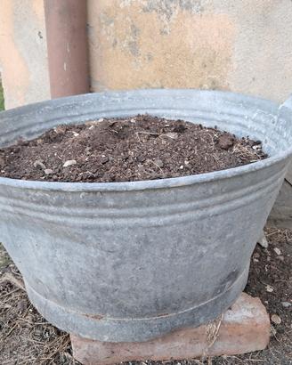  bacinella zincata  vintage