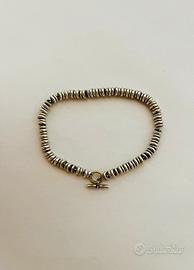 Bracciale Dodo Granelli in Argento e Oro - 21 cm