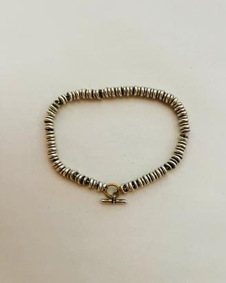 Bracciale Dodo Granelli in Argento e Oro - 21 cm