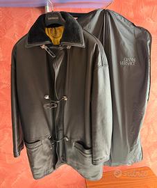 Cappotto Gianni Versace in pelle