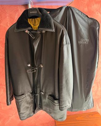 Cappotto Gianni Versace in pelle