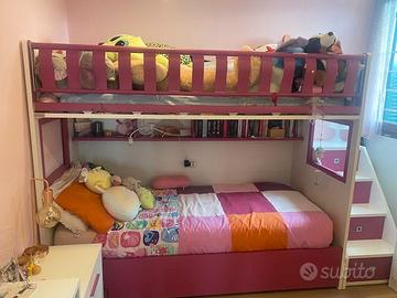 Letto a castello bambina Moretti Compact