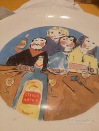 piatto da collezione stella Artois vintage 