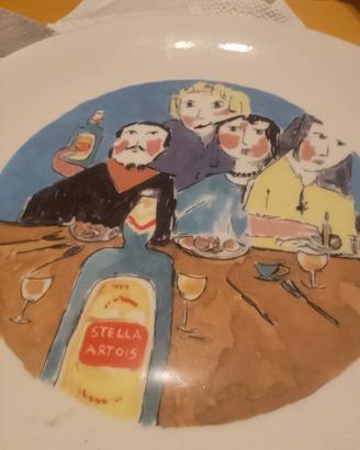 piatto da collezione stella Artois vintage 