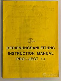 Giradischi Pro-Ject 1.2 - manuale di istruzioni