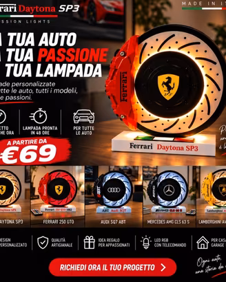 La tua Auto dei Sogni diventa una lampada Racing