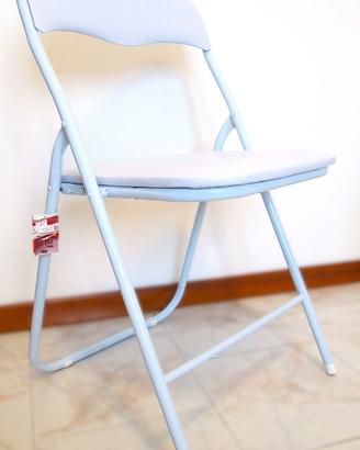 Sedia pieghevole da interno in acciaio verniciato