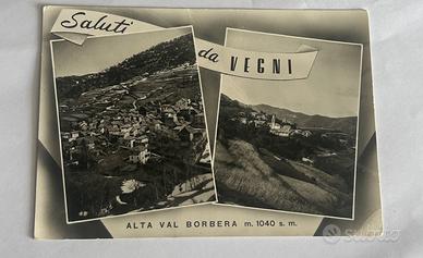 cartolina saluti da vegni fg viaggiata