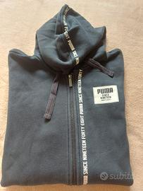felpa puma con cappuccio e zip. 