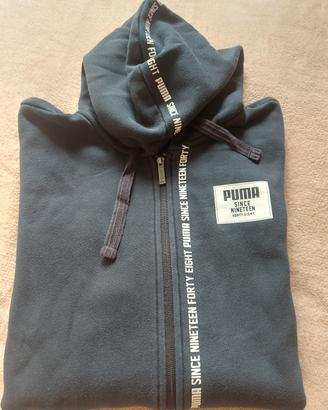 felpa puma con cappuccio e zip. 