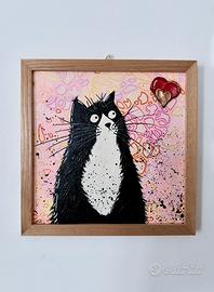 Dipinto gatto nero