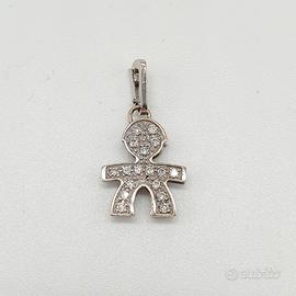 COD.1470.25 CIONDOLO "LE BEBE" ORO BIANCO DIAMANTI