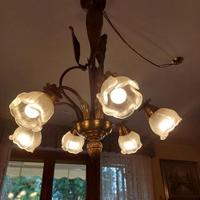 Lampadario in ottone francese