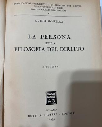 La persona nella filosofia del diritto