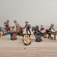 Presepe Pastori Serie plastica senza basi 12 pezzi