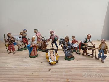 Presepe Pastori Serie plastica senza basi 12 pezzi