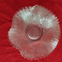 Centrotavola vintage in vetro lavorato