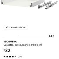 Cassetto basso Ikea Metod Maximera 60x60