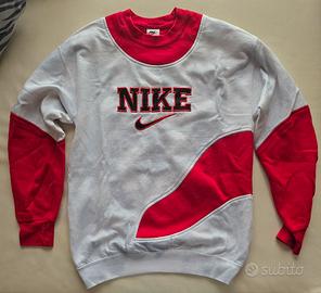 Felpa Nike girocollo rossa e bianca