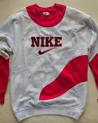 Felpa Nike girocollo rossa e bianca