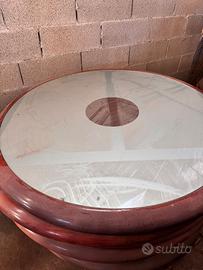 top tavolo in legno e marmo sintetico