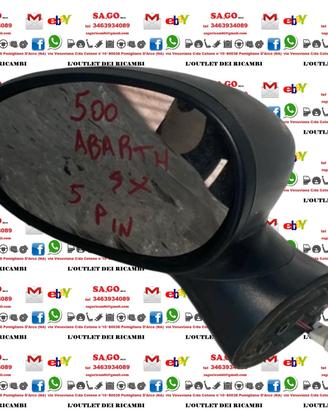 SPECCHIETTO RETROVISORE SINISTRO SX FIAT 500 ABART