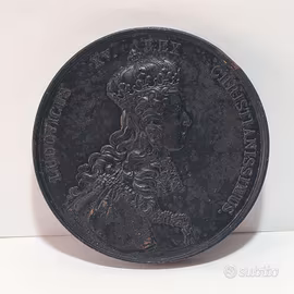 Antica Medaglia Luigi XV Incoronazione 1722 Bronzo