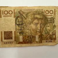 Banconota 100 Francs Francia vintage